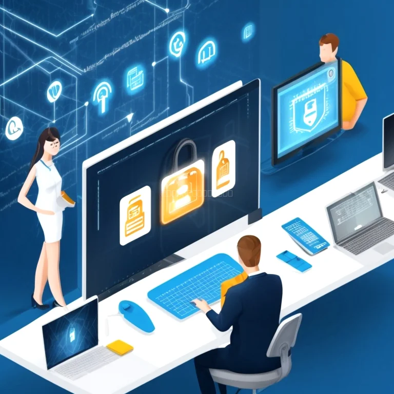 Teilnehmer bei Fluxguard Cybersecurity-Kurs mit Laptops in einem Ausbildungsraum